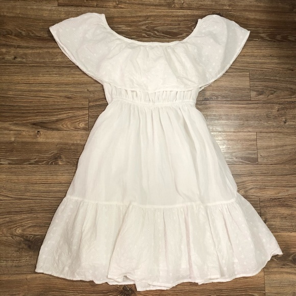 Sofia Eyelet Off-the-Shoulder Midi Dress EUC - Picture 9 of 11